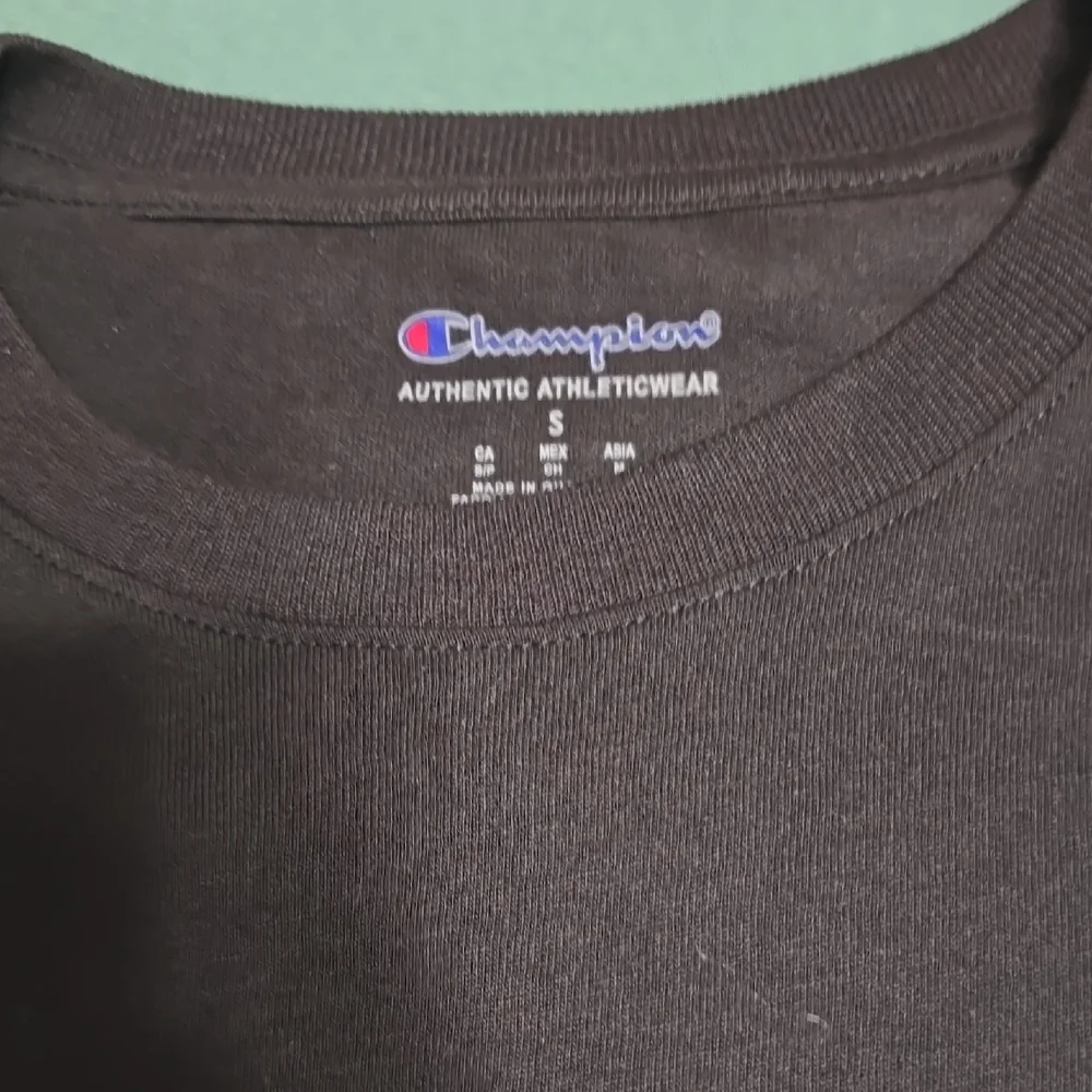 Champion Men    Short Sleeve Logo Tees in Black & Blue - Picture 2 of 6